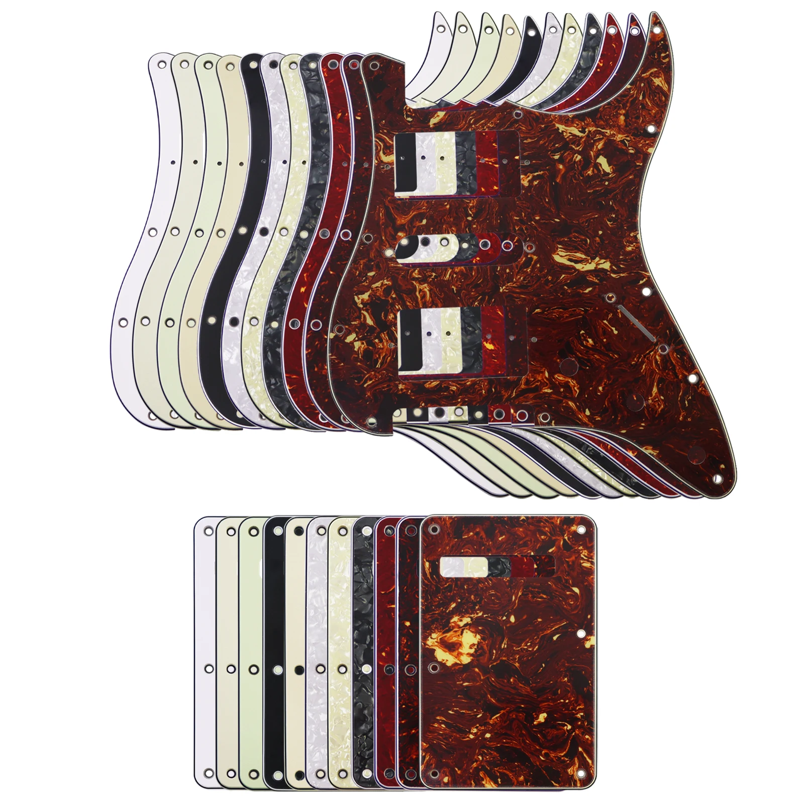 PHRILM 11-Loch HSH ST E-Gitarren-Schlagbrett-Set, kompatibel mit modernen Standard-E-Gitarren im ST-Stil