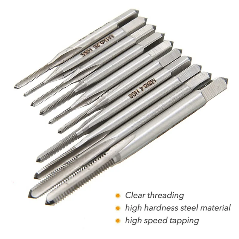 

ABBP-20Pcs Micro-Taps Bit Small Hand Screw Thread Taps M1-M3.5 HSS Mini Metric Plug Tap Screw Tap Drill Tapping Tool