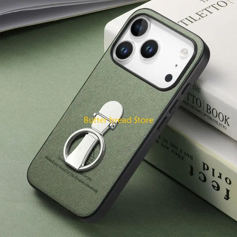 W89C Shockproof Rotatable Kickstands Mobile Cover Not Drop Rings Holder for Phone 17