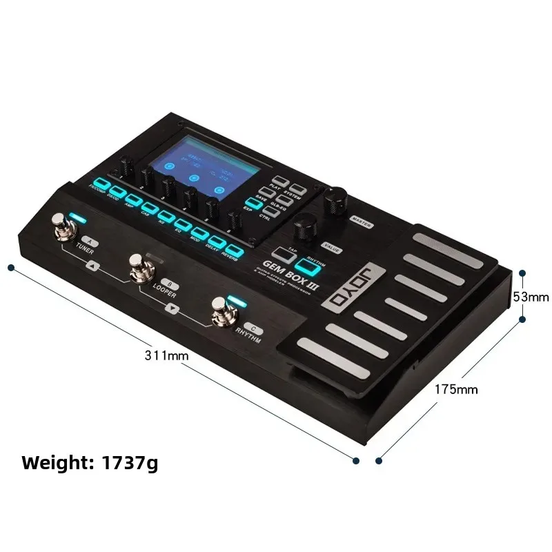 JOYO GEM-BOX III Digital Guitar Synthesis Effect Pedal Upgraded Loop Drum Machine Multi Effects Pedal for Stage Studio Recording