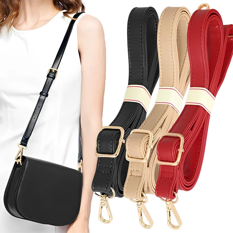 Leather Bag Strap Women Shoulder Crossbody Bag Belt Adjustable Wide Strap Bag Part Accessories Female Messenger Bag Strap 125cm