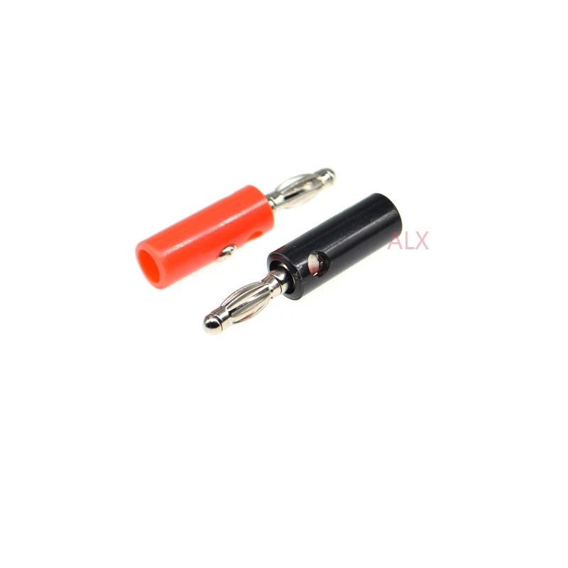 5pair Audio Speaker Wire Banana Male Plug Connectors 4mm Jack screw-type Red + Black Panel Mount Adapter Terminal Binding