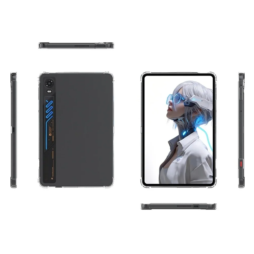 Suitable For RedMagic Astra2 Gaming Tablet Transparent Protective Cover Dustproof Protective Cover With Four Corner Airbags