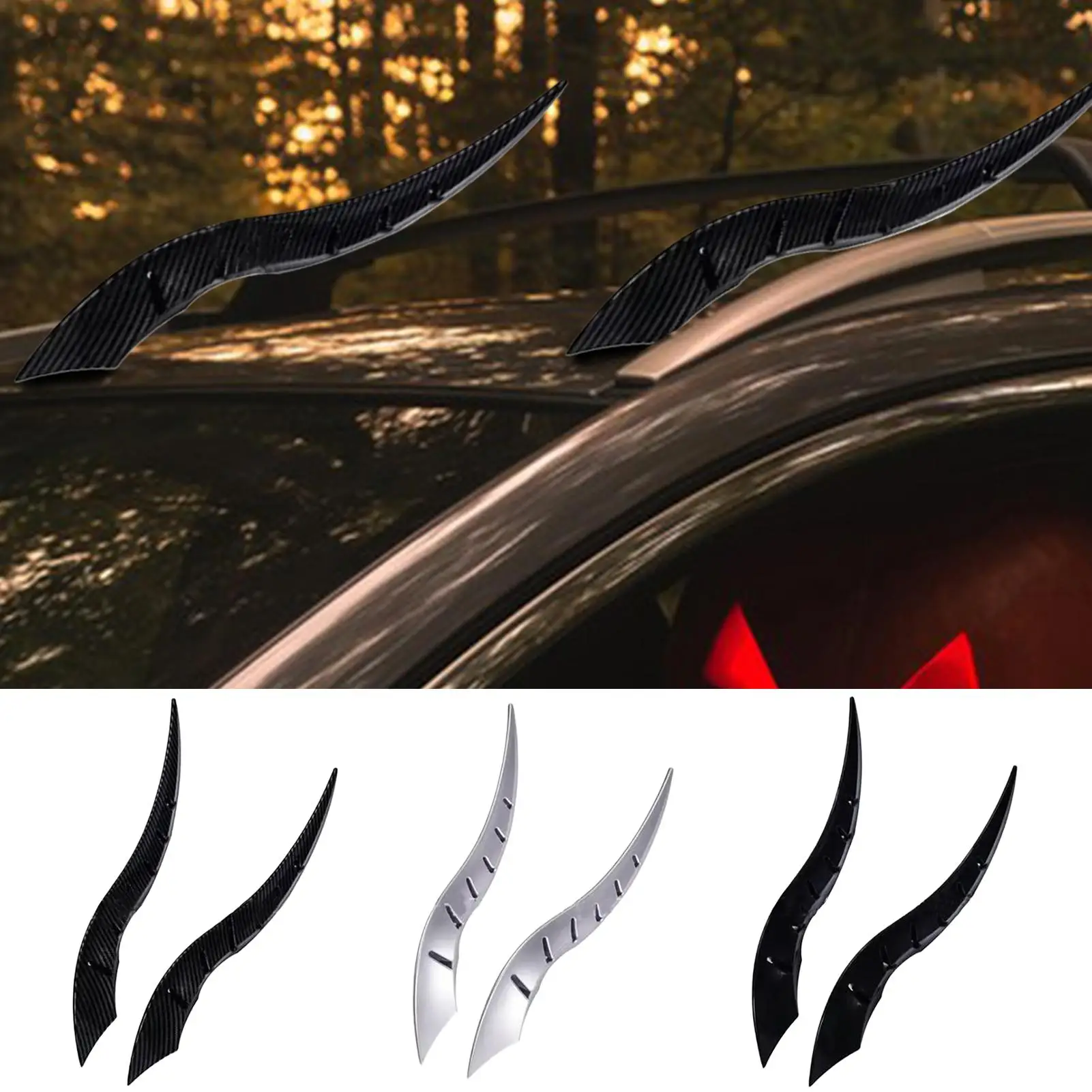 

Car Roof Decoration Car Roof Dragon Horn Modification 2 Pcs 3D Gothic Auto Modification for Truck Sedan RV Halloween decoration