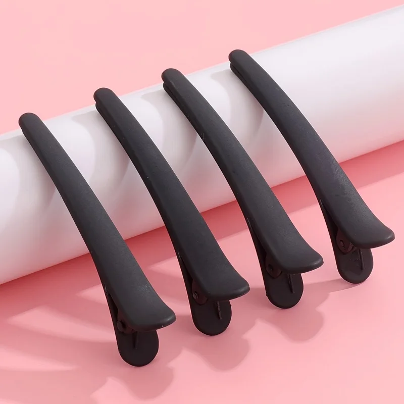 4pcs Plastic Unidirectional Hair Clips, Multi-Color Mixed Packaging, Beauty And Hairdressing Styling Accessories