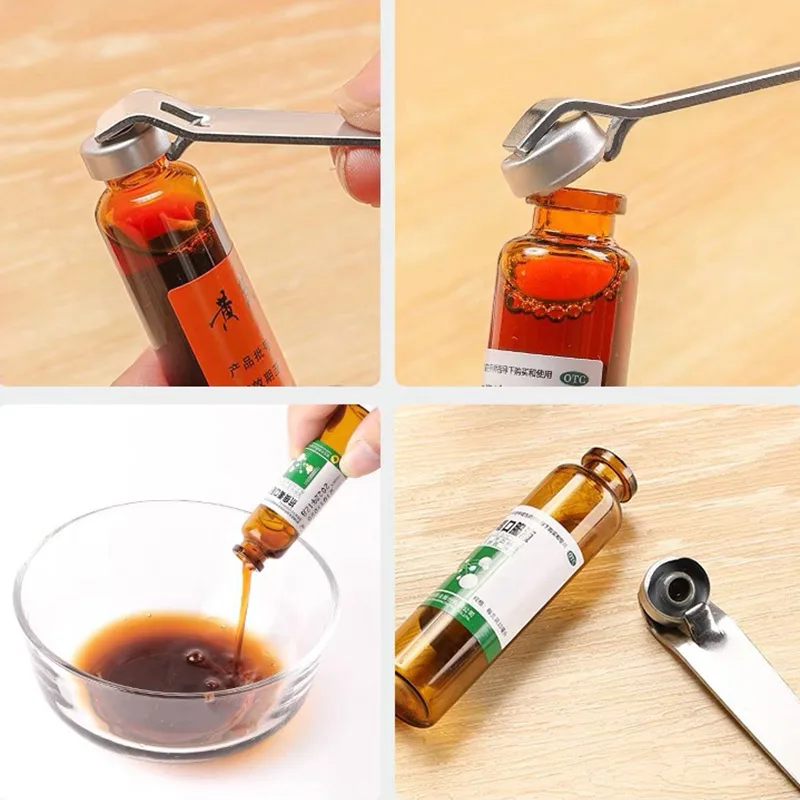 1/5Pcs Stainless Steel Oral Liquid Vial Opener Nurse Doctor Ampule Bottle Opener Medical Tool Portable Can Opener Kitchen Tools