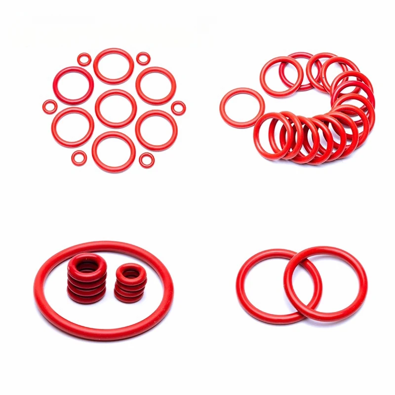 Custom High-Temperature Silicone O-Rings, VMQ Gasket, CS 7mm, Heat Resistant Seals for Medical & Industrial Use, Red