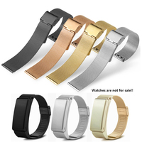 15mm 16mm 18mm waterproof watch band For Huawei B2 B3 B5 B6 stainless steel strap smart sports wristband replacement wristband