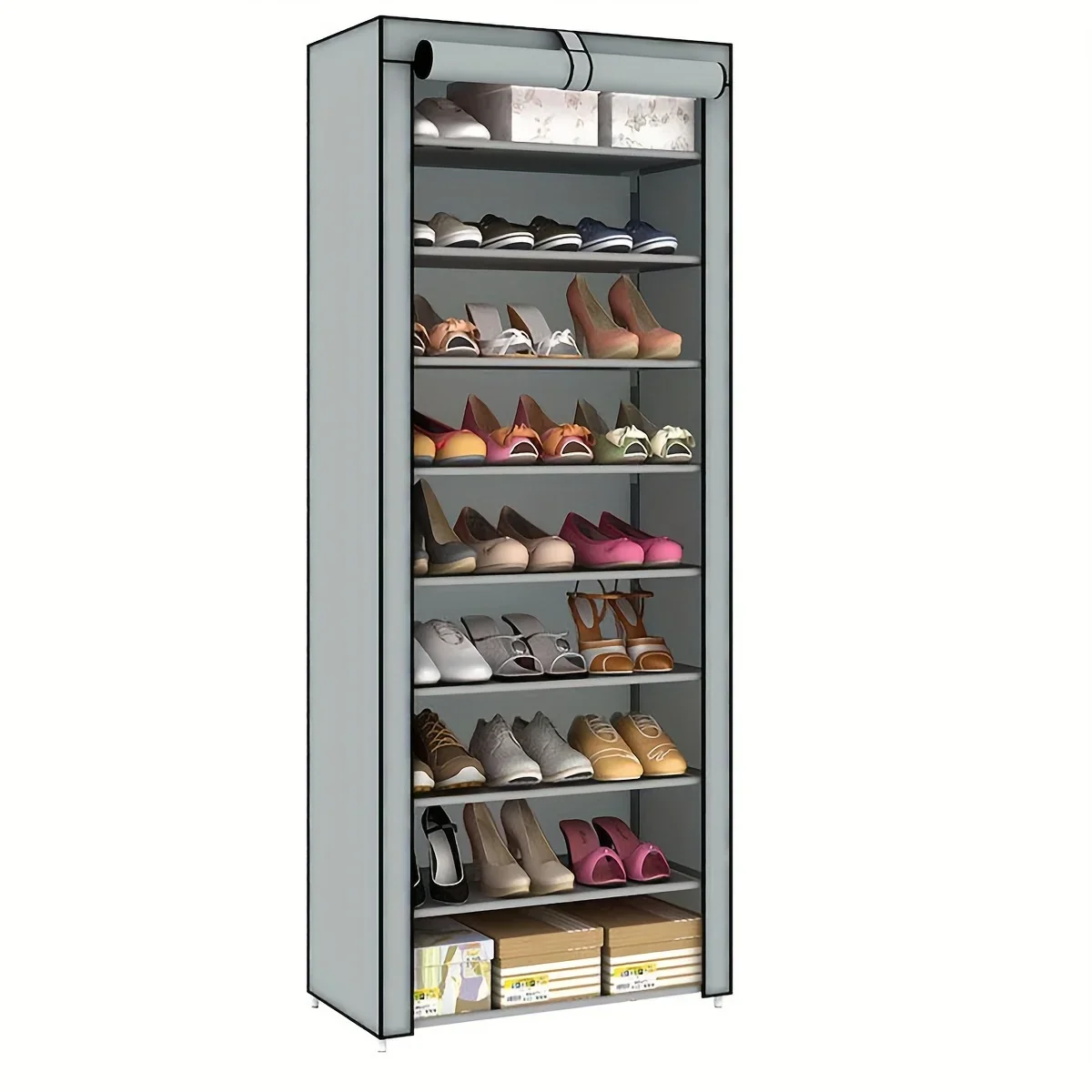 1pc-Multi layered dustproof shoe cabinet space shoe rack, furniture and home storage shoe rack image 5