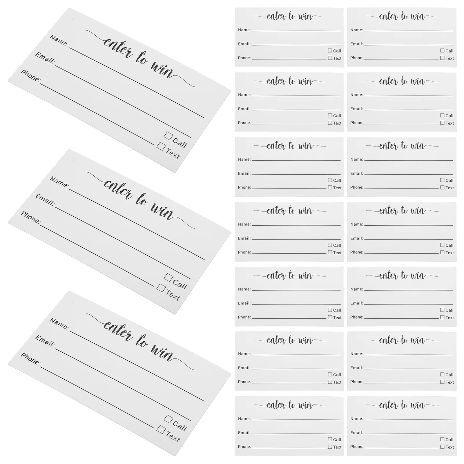 100 Pcs Raffle Tickets Multi-use Voting Cards Multipurpose Blank Ballot Entry Form Supply White Event