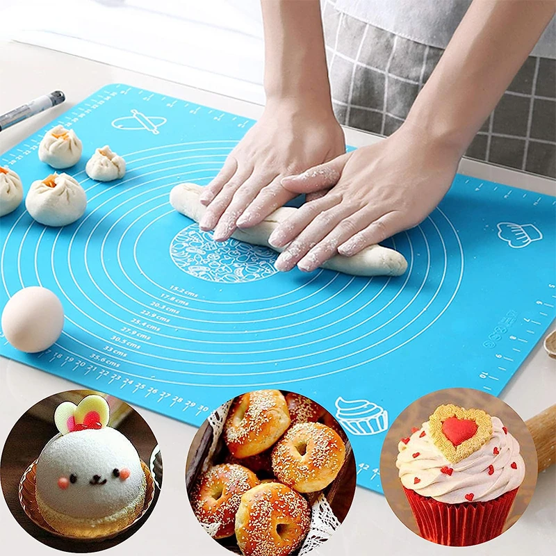 Silicone Mat Kitchen Kneading Dough Baking Mat Dough Pads Slip Baking Roller Surface and Surface Pads Tools Sheet Accessories