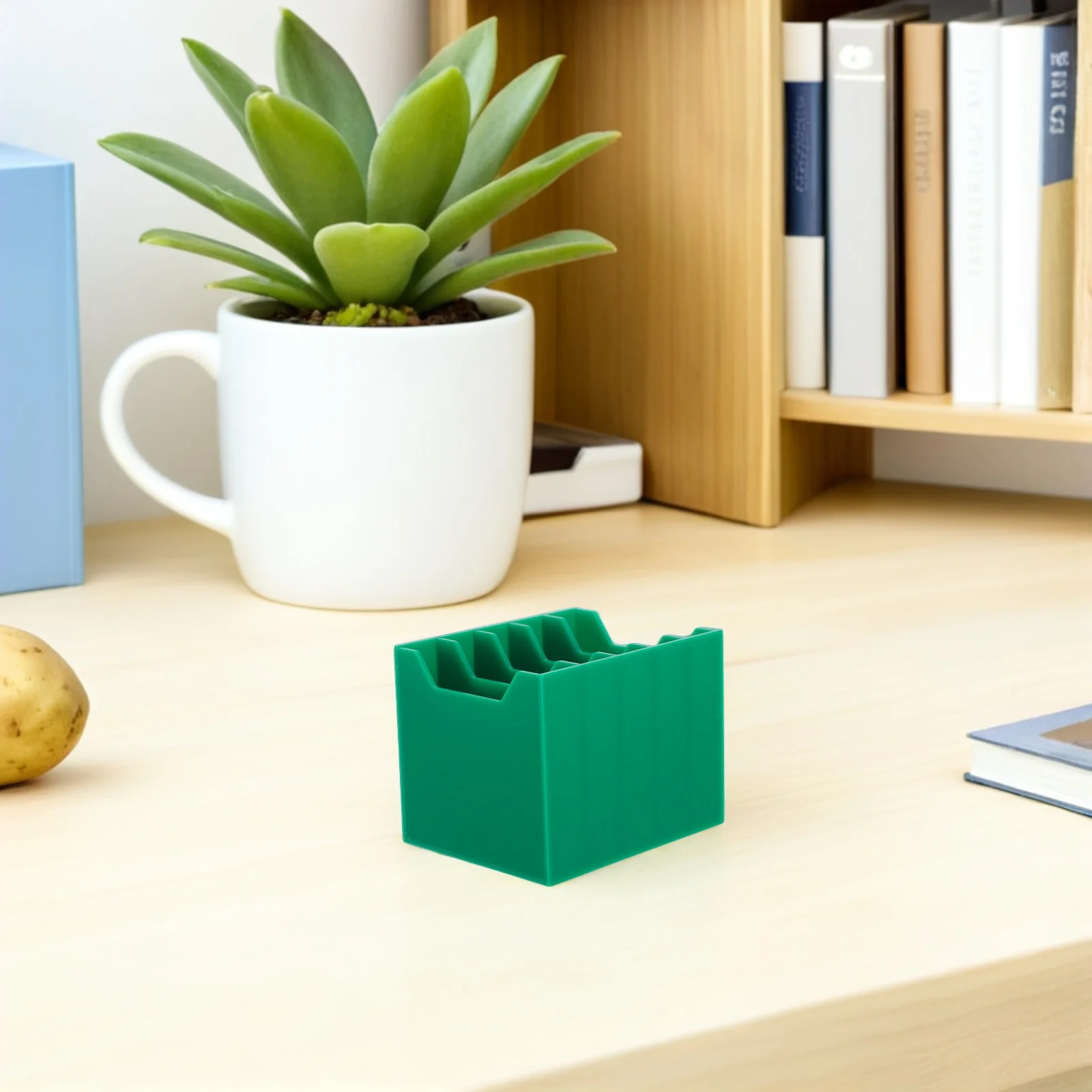 Desktop Acrylic Phone Organizer Multi-Compartment Storage Box for Office Classroom Meeting Room Device Management