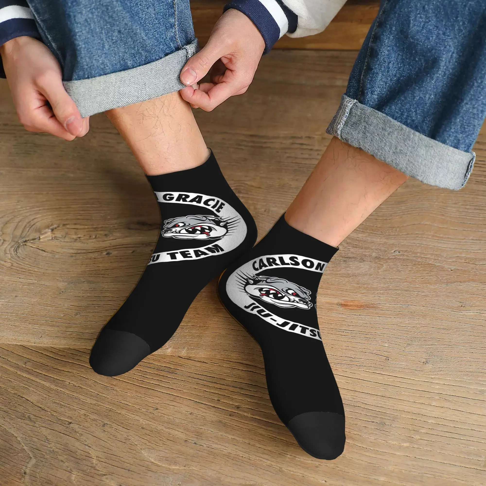 

All Seasons Carlson Gracie Jiu-Jitsu Team Socks Harajuku Sport Middle Tube Socks Soft Fashion Stockings for Men Women Gifts