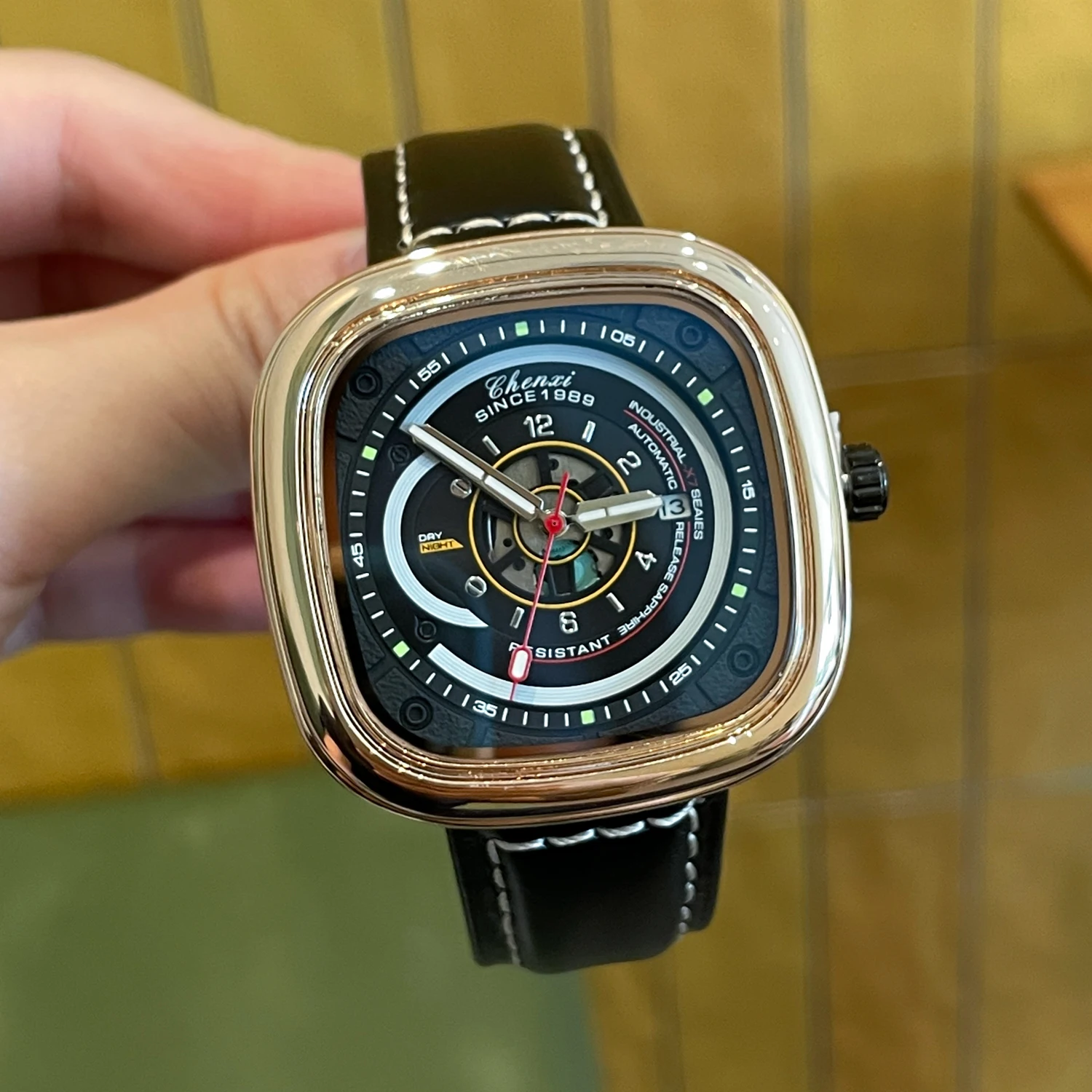 

CILOA square black retro watch men's 2025 new Halloween gift trend fashion waterproof brand genuine leisure quartz watch