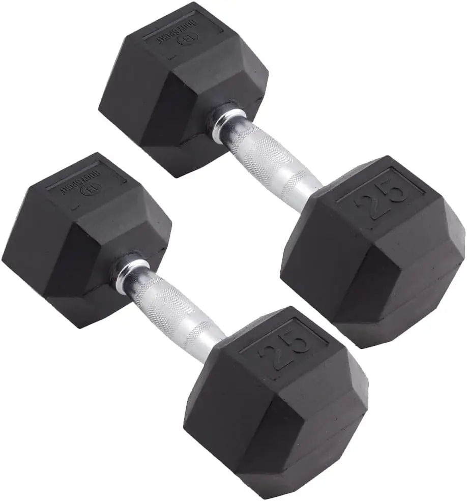

Rubber EncasedDumbbell Weight Pair u2013 Dumbbells for Exercises u2013 Strength Training Equipment u2013 Home Gym Accessories u2