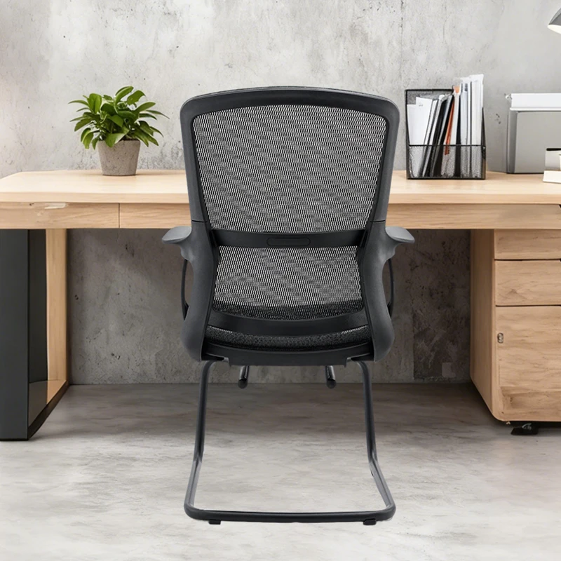 Ergonomic Breathable Mesh Chair with Bow Legs - High Back Design Thickened Seat Cushion Support for Long Hours Working