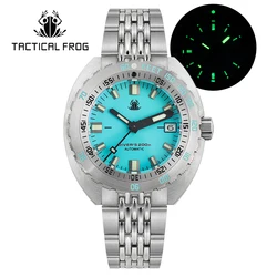 Tactical Frog SUB Diver's Watch 200m NH35 Automatic Sapphire Crystal C3 Luminous 316L Stainless Steel Luxury 43mm Men Wristwatch