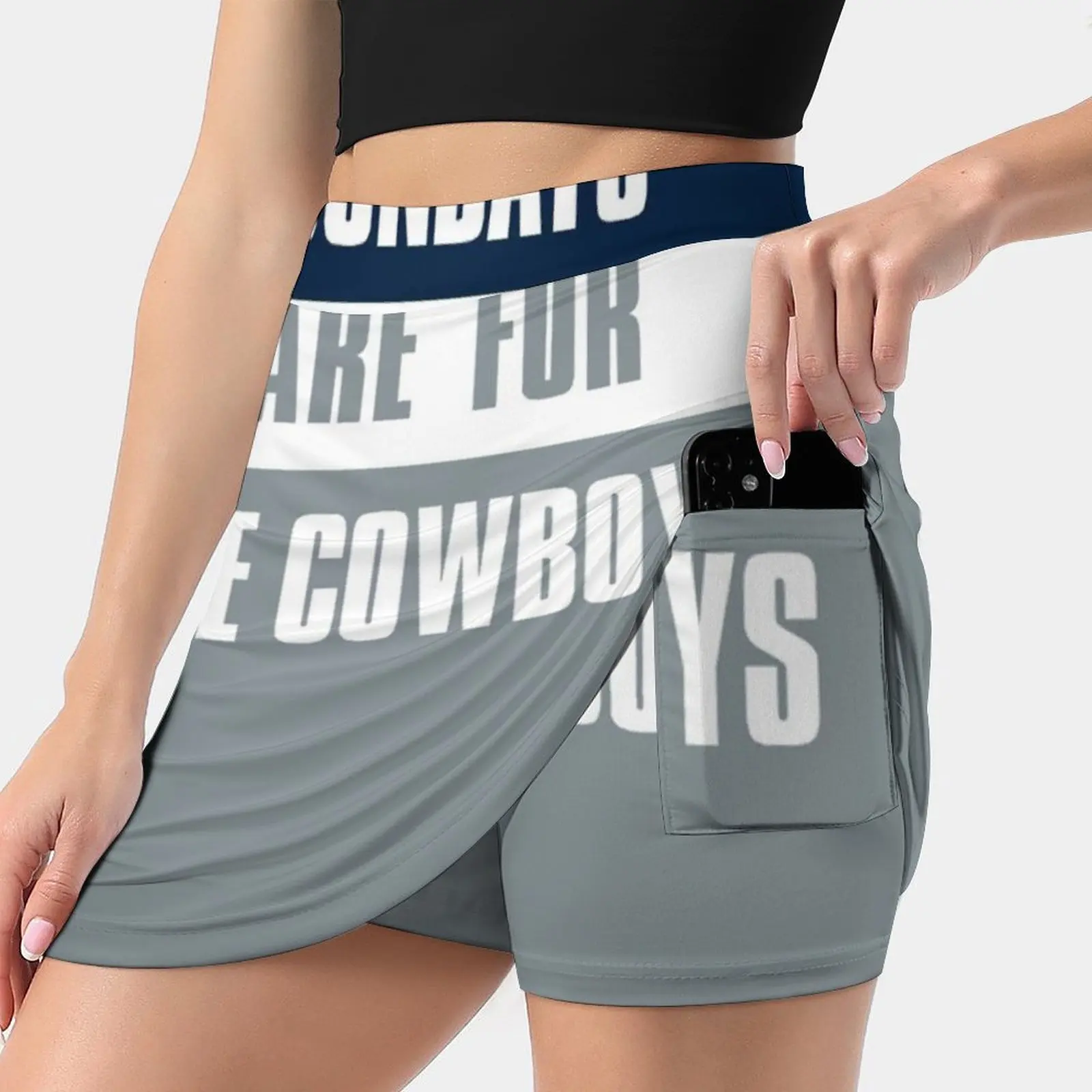 Sundays Are For The Cowboys , Dallas Football Women's skirt Mini Skirts A Line Skirt With Hide Pocket Go Cowboys Go Dallas