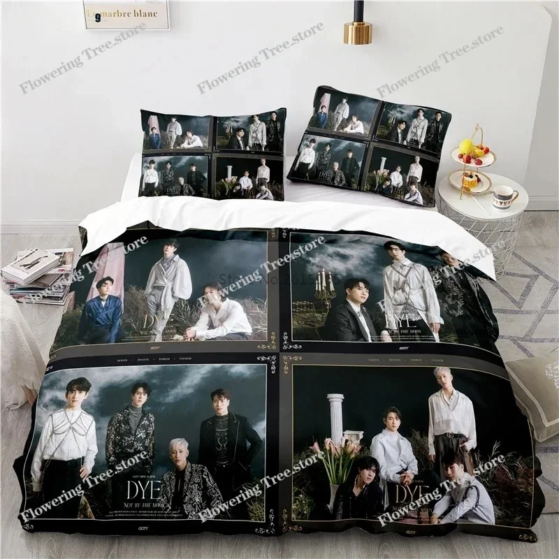

Korean Singer Group Got7 3D Pattern Duvet Cover Sets Pillowcase Bedding Set Twin Full Queen King Size for Bedroom Decor