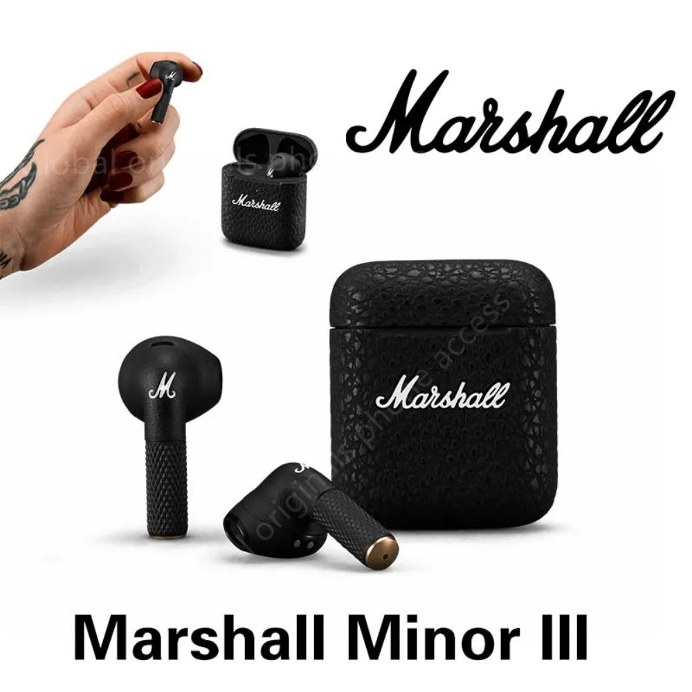 Original Marshall Minor III véritable sans fil dans l'oreille écouteur sans fil Bluetooth 5.1 Hi-Fi caisson de basses musique casque HK version