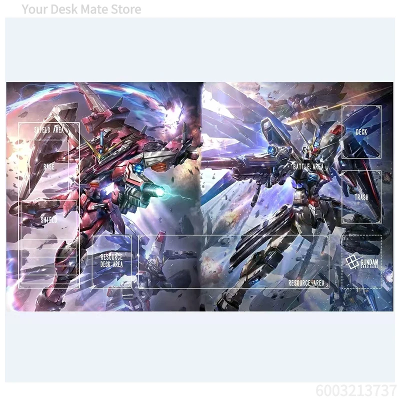 Hot DIY  Strike Freedom Gundam Card Game Mat Single Player Anime Desk Pad for Kids Design Toy Gift Waterproof Thicken