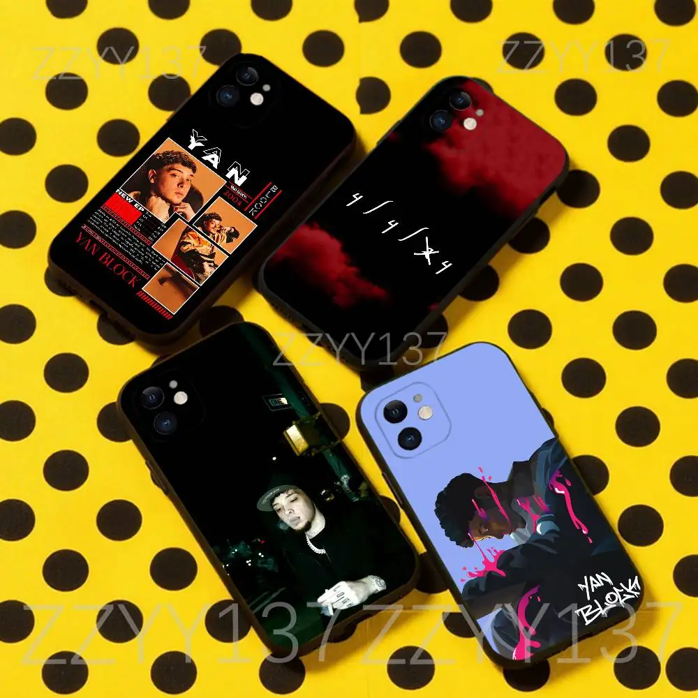 حافظة هاتف يان بلوك 111 444 لهواتف آيفون 17,16,15,14,13,12,11,Pro,Max,Plus,Air,X,XS,XR,SE,8,7,Mini,Soft Black Funda #1