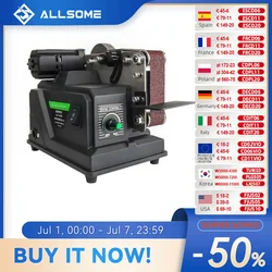 Szlifierka elektryczna alsome 180W, Mini szlifierka taśmowa z taśmy szlifierskie 10 szt. 533x30mm kompatybilna z akumulatorem Makita 18V i AC 220V