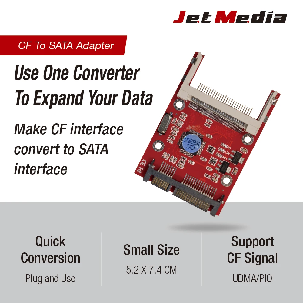 JetMedia CF card to SATA Adapter CF-SATA01 High Quality Converter CF card to SATA