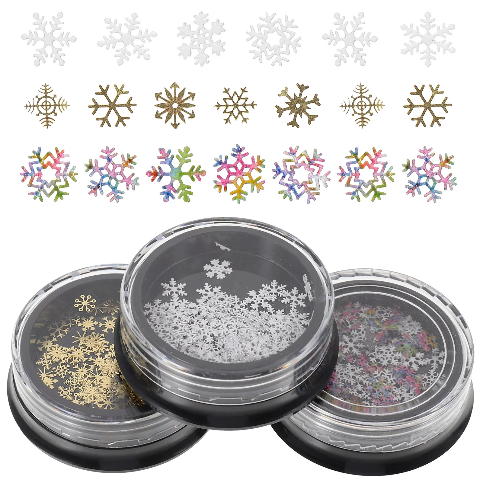 Fai da te Natale Nail Art Paillettes Glitter Fiocchi Brillanti Decorazione Donne Ornamenti Nail Art Glitter Paillettes Ornamento per manicure fai da te