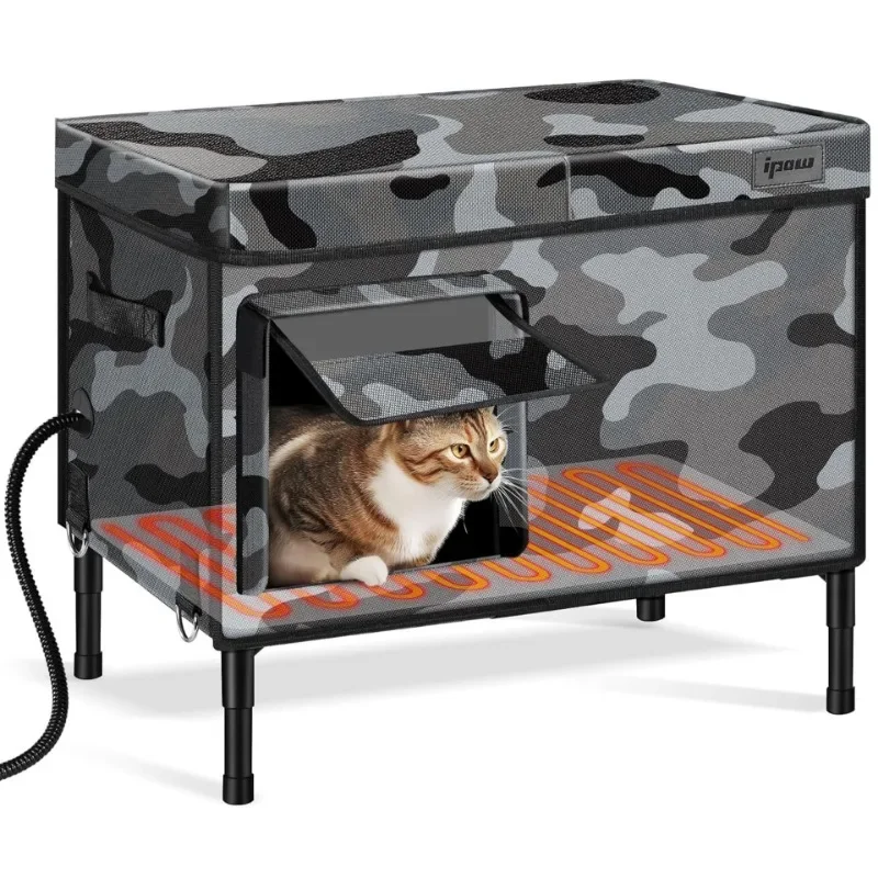 

Winter outdoor warm cat box windproof, rainproof and scratch-proof, electric heating anti-bite hose is safer