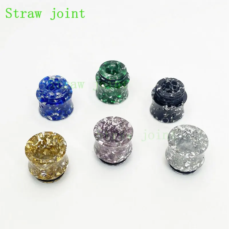 10PCS 810 Random Color Resin Straw Joint