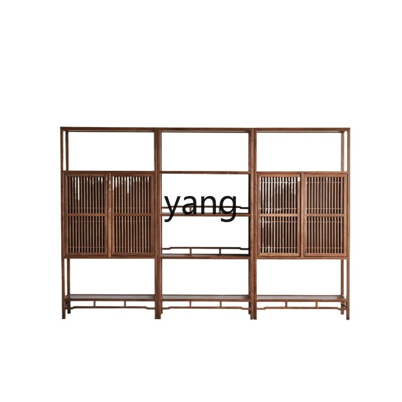 

LMM New Chinese Bogu Shelf Study Shelf Zen Solid Wood Floor Shelf