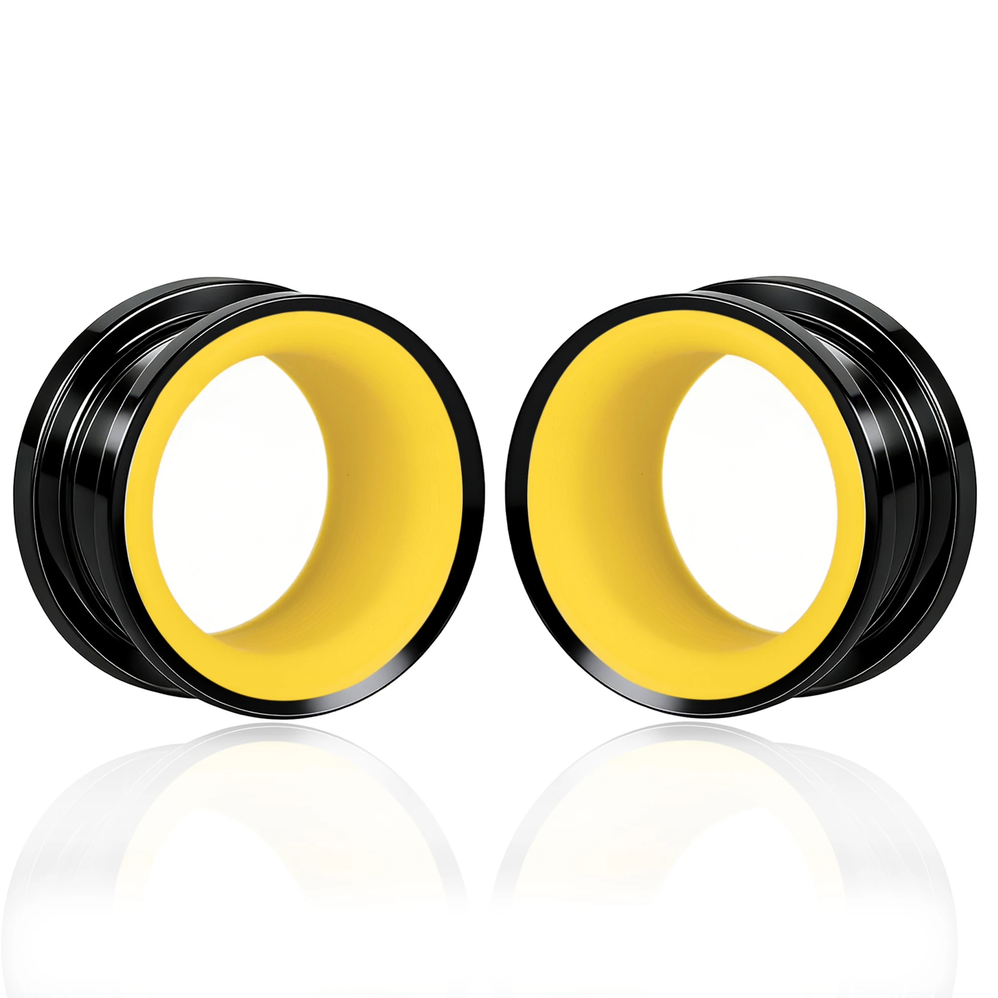 Stainless Steel Ear Tunnels, 2PCS Set