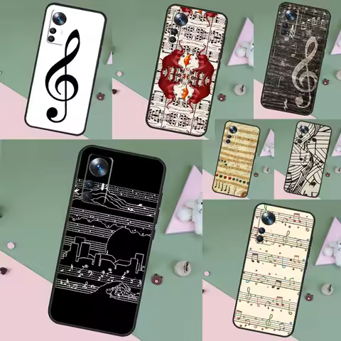Music Score Musical Notes Case For Xiaomi 15 Ultra 11T 12T 13T 14T 13 14 Pro POCO X7 Pro F5 F6 M6 X3 X5 X6 Pro Cover