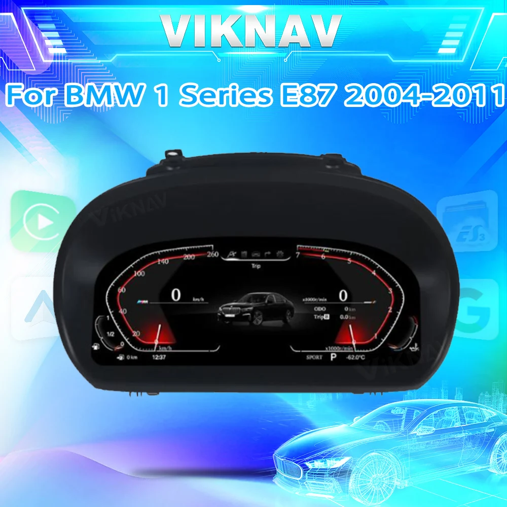 

Viknav цифровой инструмент Cluster 11 дюймов для BMW 1 серии E87 2004-2011 Linux система вертикальный экран Автомобильная вспышка Приборная панель автомобиля