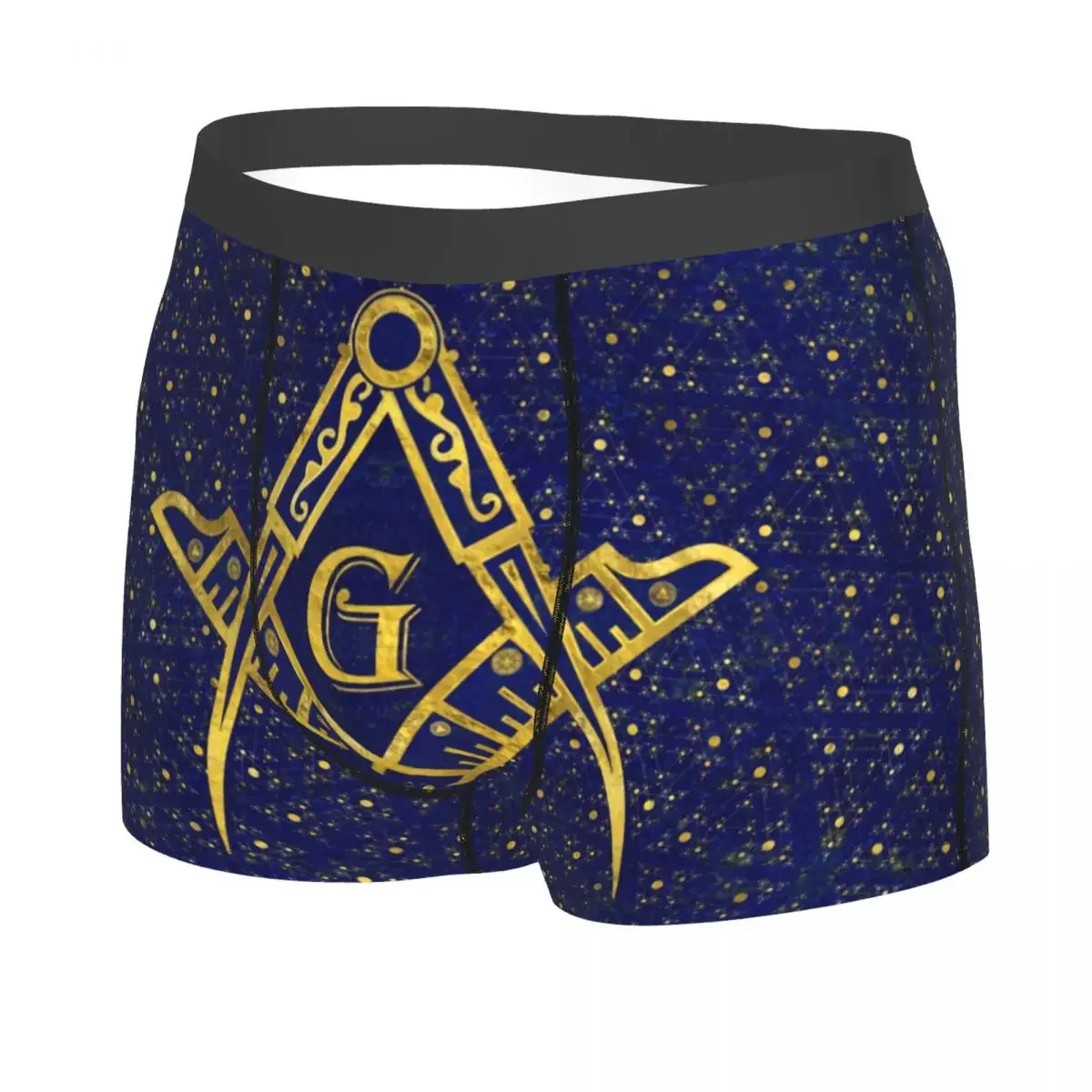 Custom Freemason Mason Symbol Underwear Men Breathable Masonic Freemasonry Boxer Briefs Shorts Panties Soft Underpants For Male