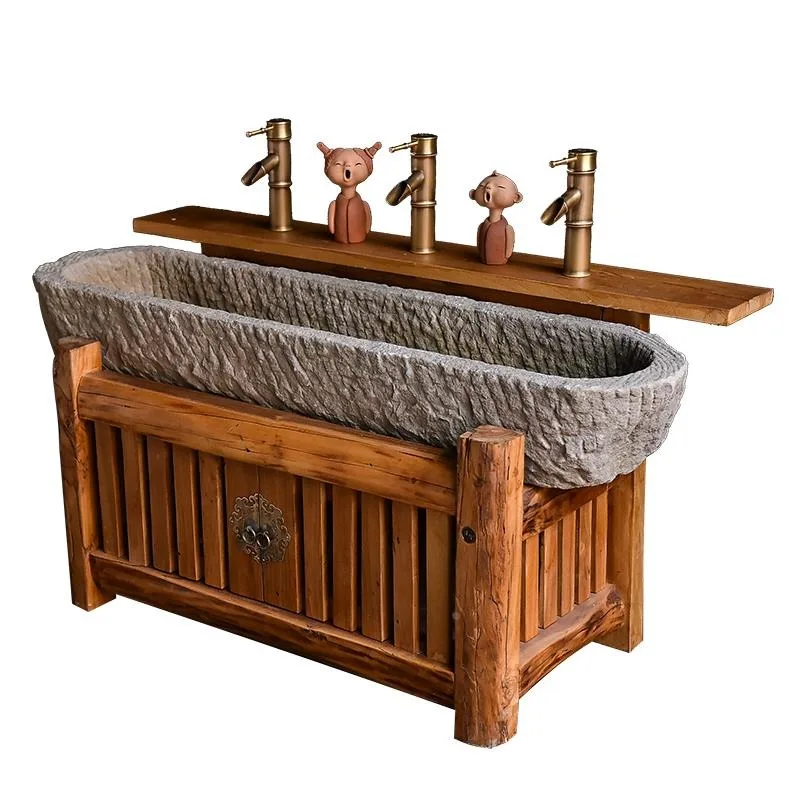

Kindergarten outdoor wash basin outdoor courtyard pool washbasin on top basin indoor old elm stone trough wash basin