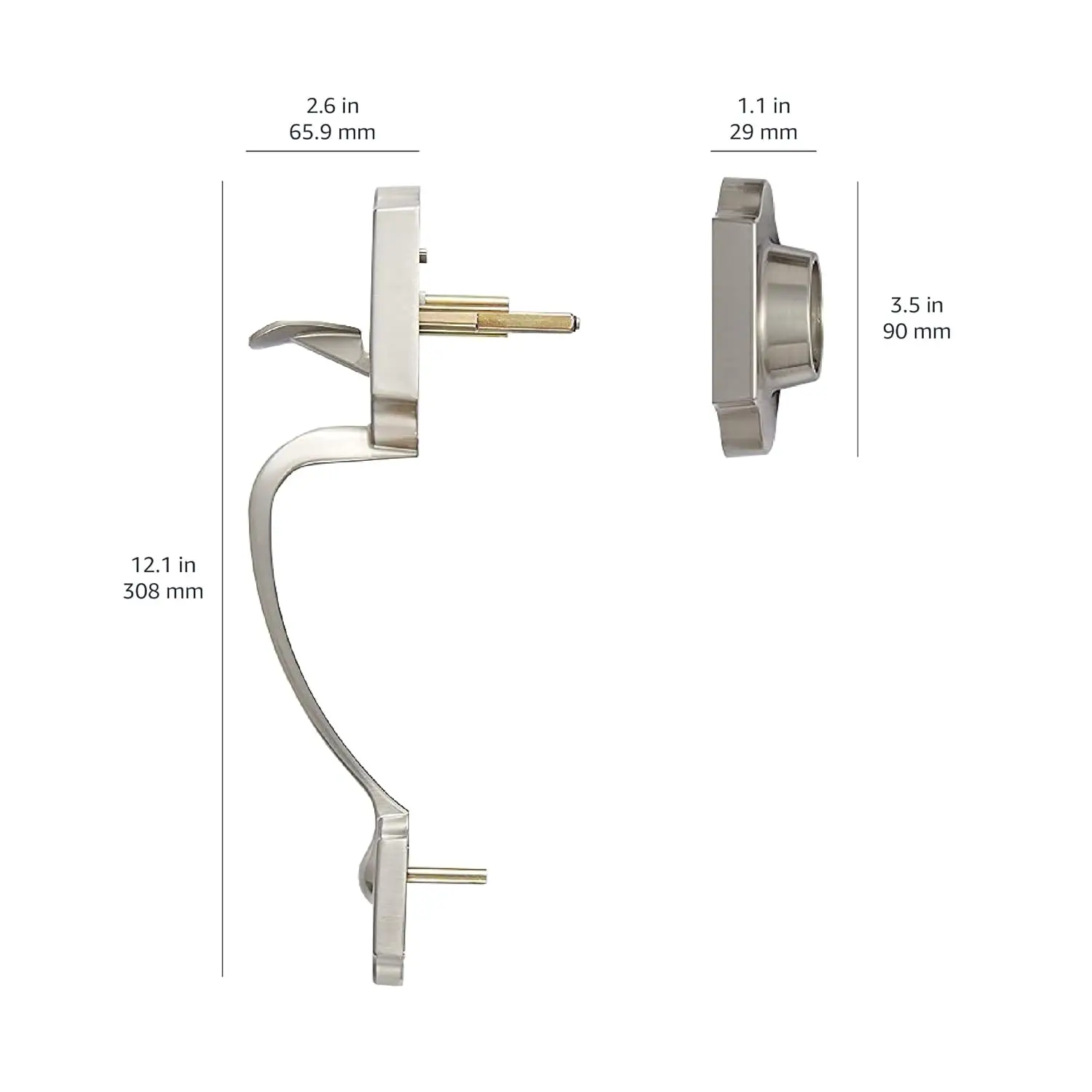 Handleset con palanca Shelby, un solo cilindro, níquel satinado, 6 paquetes, 1 caja de cartón