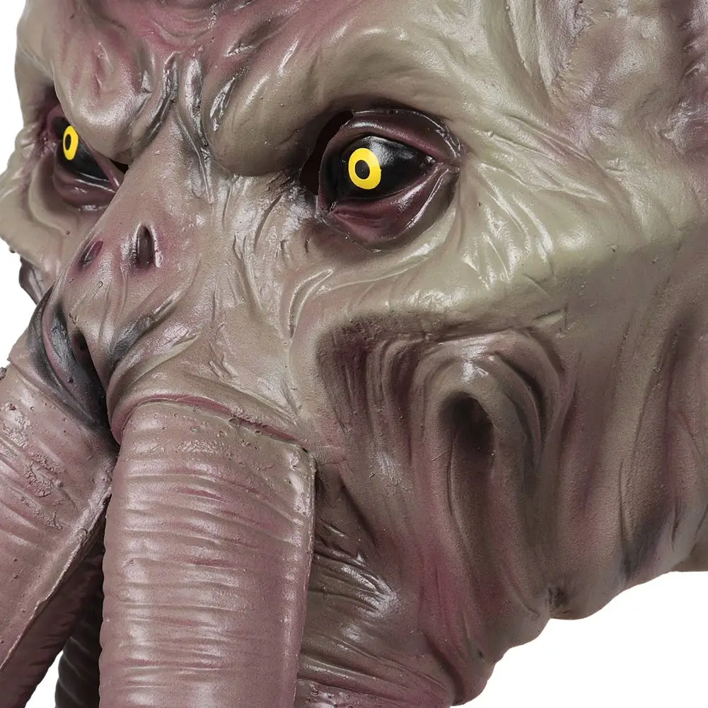 Lllithid تأثيري العقل مضيئة أقنعة اللاتكس خوذة لعبة Balder بوابة حفلة تنكرية زي ملحق هالوين النساء الرجال الكبار الدعائم