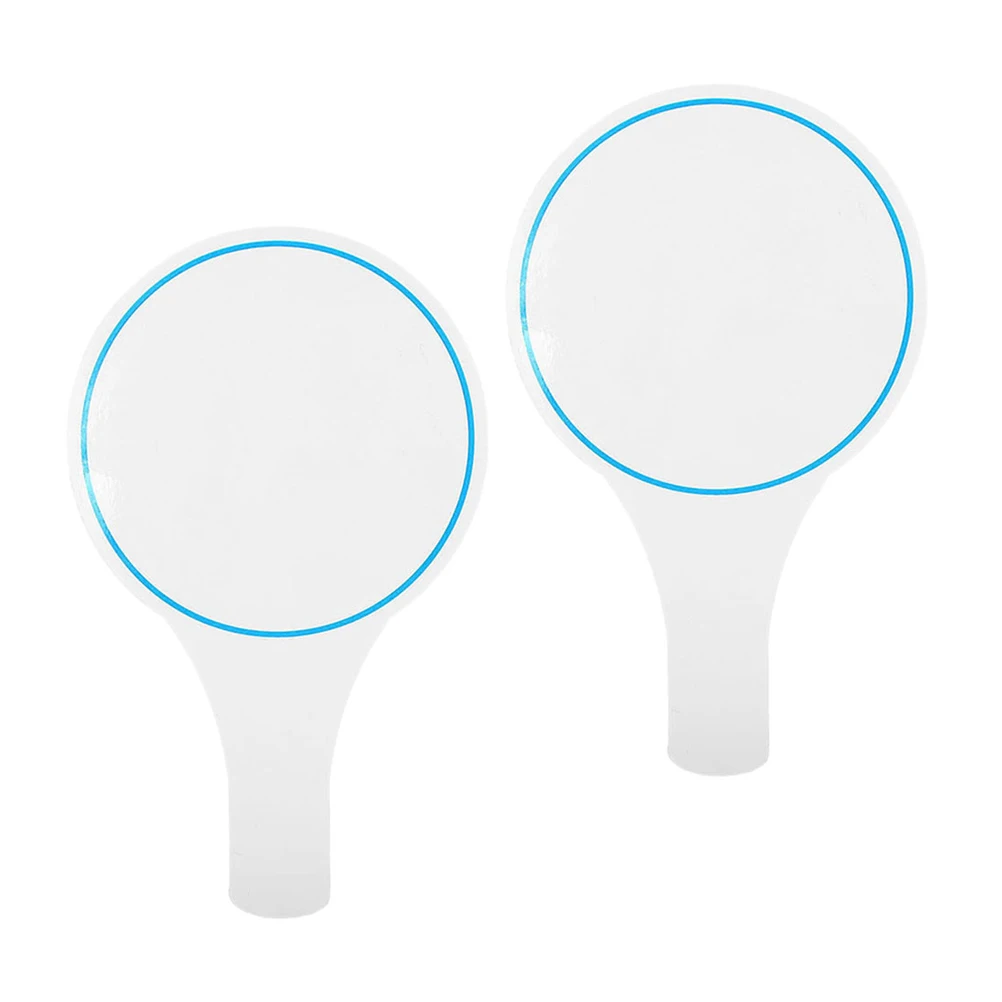 

2pcs Handheld Whiteboard Scoreboard Voting Paddles Small Dry Erase Boards Classroom Marker Paper Crafts Presentation Students