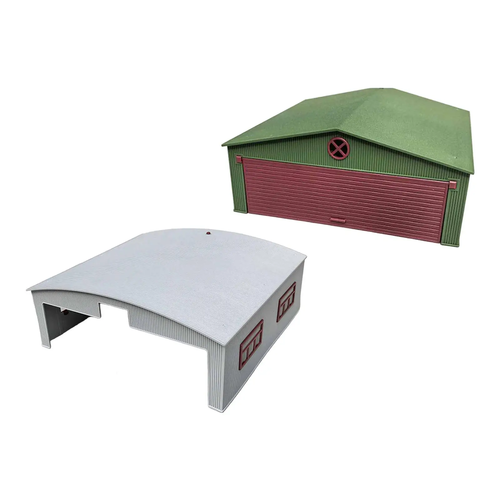 

Airfield Hangar Kit Sturdy Realistic Professional W Window Versatile W Door High Performance Compatible for 1:72 Scale