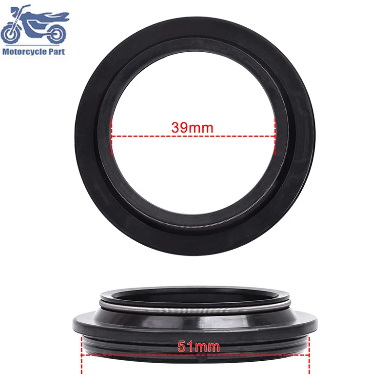 39X51X8 39 51 8 Parte Del Motociclo Forcella Anteriore Ammortizzatore Paraolio Per HONDA NV400C Steed 1995-1997 NV600 VT600C SHADOW VLX600 VT 600 C