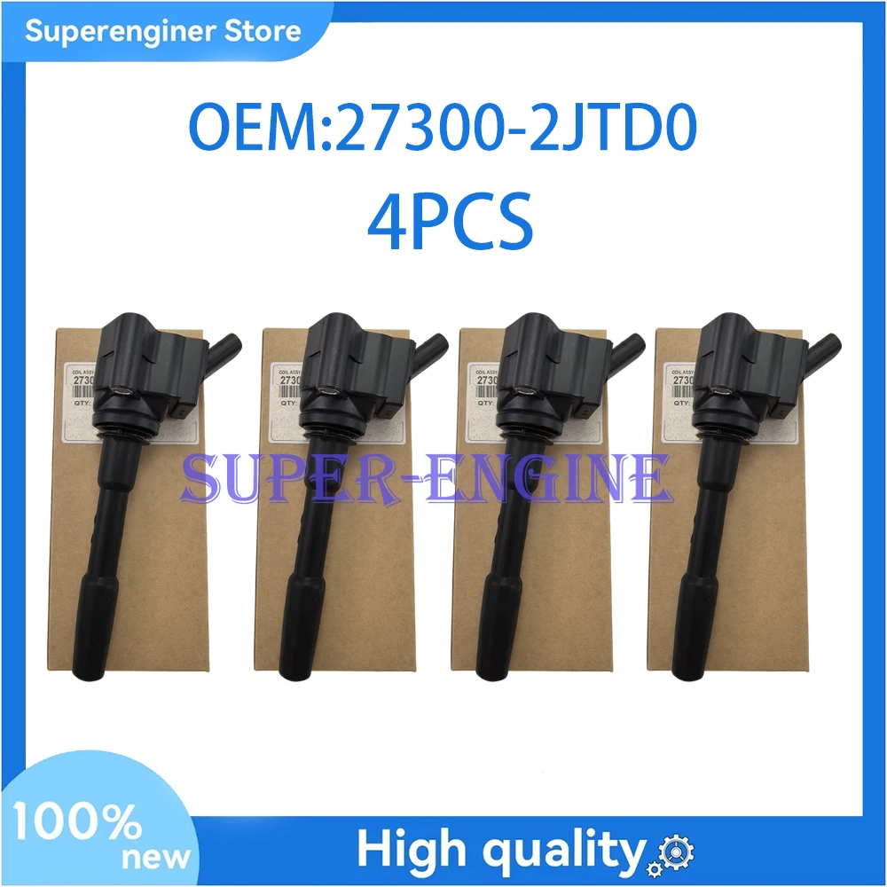

4PCS Ignition Coil 273002JTD0 For Hyundai Tucson Creta Grand 2020-2023 KIA 2.0L 27300-2JTD0
