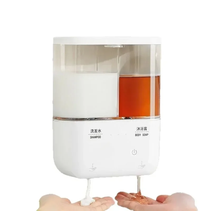 

Automatic sensing soap dispenser, intelligent electric hand sanitizer gel double head type