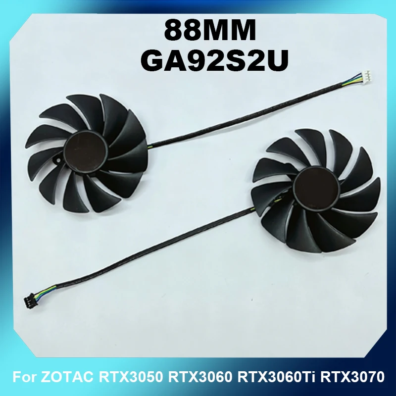 88MM GA92S2U DC12V 0.46A 4Pin GPU Cooling Fan Replacement For ZOTAC RTX3050 RTX3060 RTX3060Ti RTX3070 Twin Edge OC Cooler