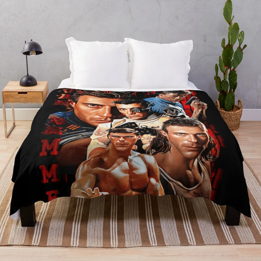 Jean Claude Van Damme Throw Blanket Softest For Sofa Thin Moving Heavy Blankets