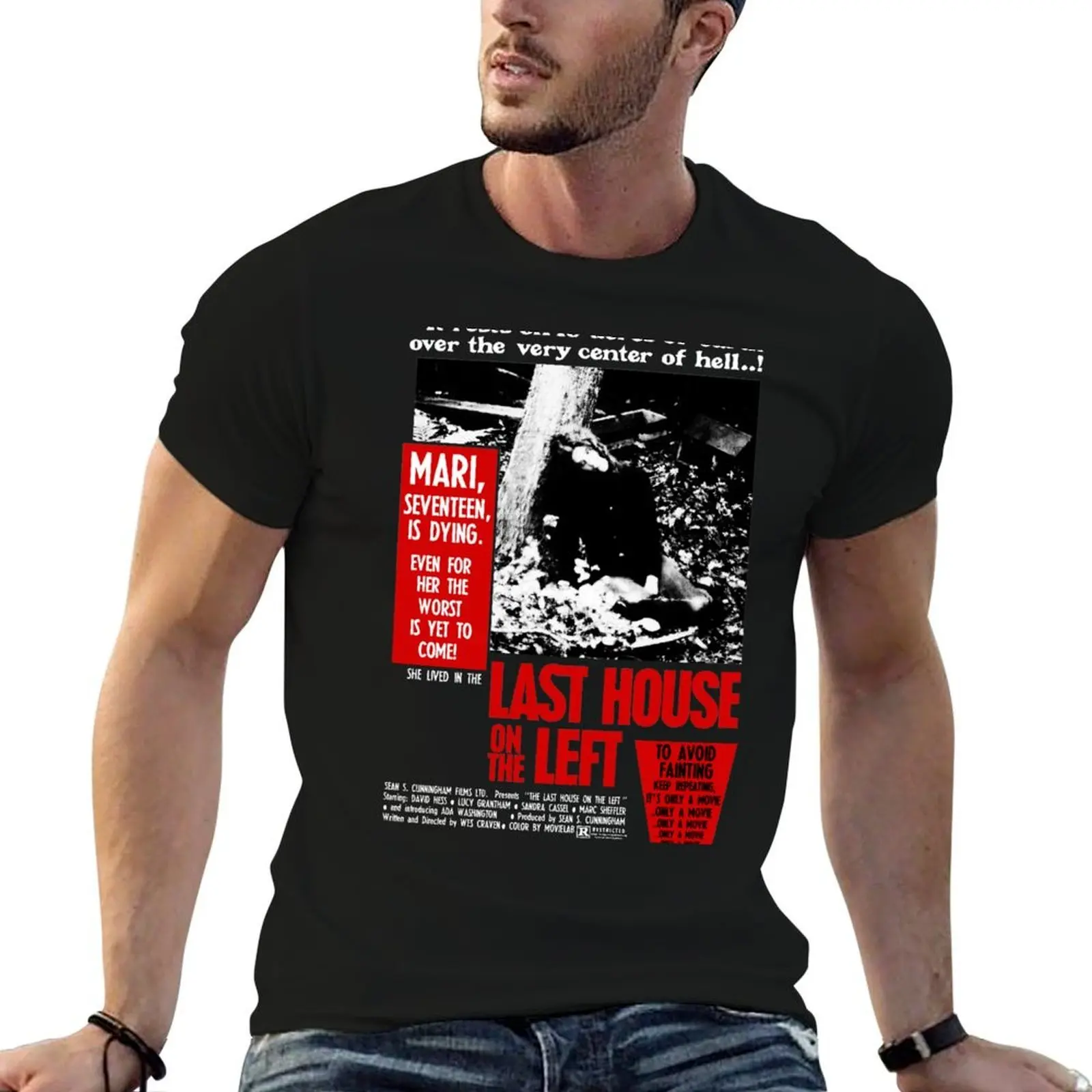 

Last House On The Left Red White and Black T-Shirt cotton t shirt man anime tshirt t shirts for man graphic tees T-shirt