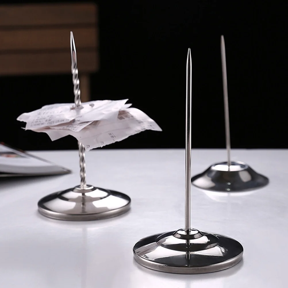 Note Spike Stick Bill Holder Menu Single Nail Stainless Steel Creative Memo Rod Office