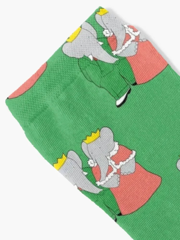 Babar and celeste the elephant Socks Stockings sports and leisure Climbing funny sock Socks For Men Women's