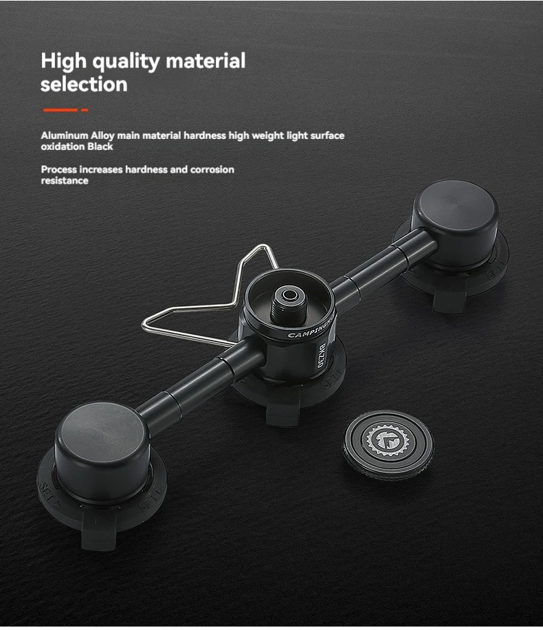 CAMPINGMOON BKZ30 Outdoor-Kocher Camping-Kocher Zubehör Kartentyp Langer Gastank Drei Anschlüsse Ein Adapter – Detail 3